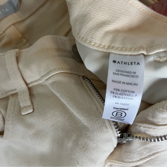 Athlete Flex Straight Leg Ankle Jean in Bone Cream Jeans - Size 6 - Picture 14 of 14